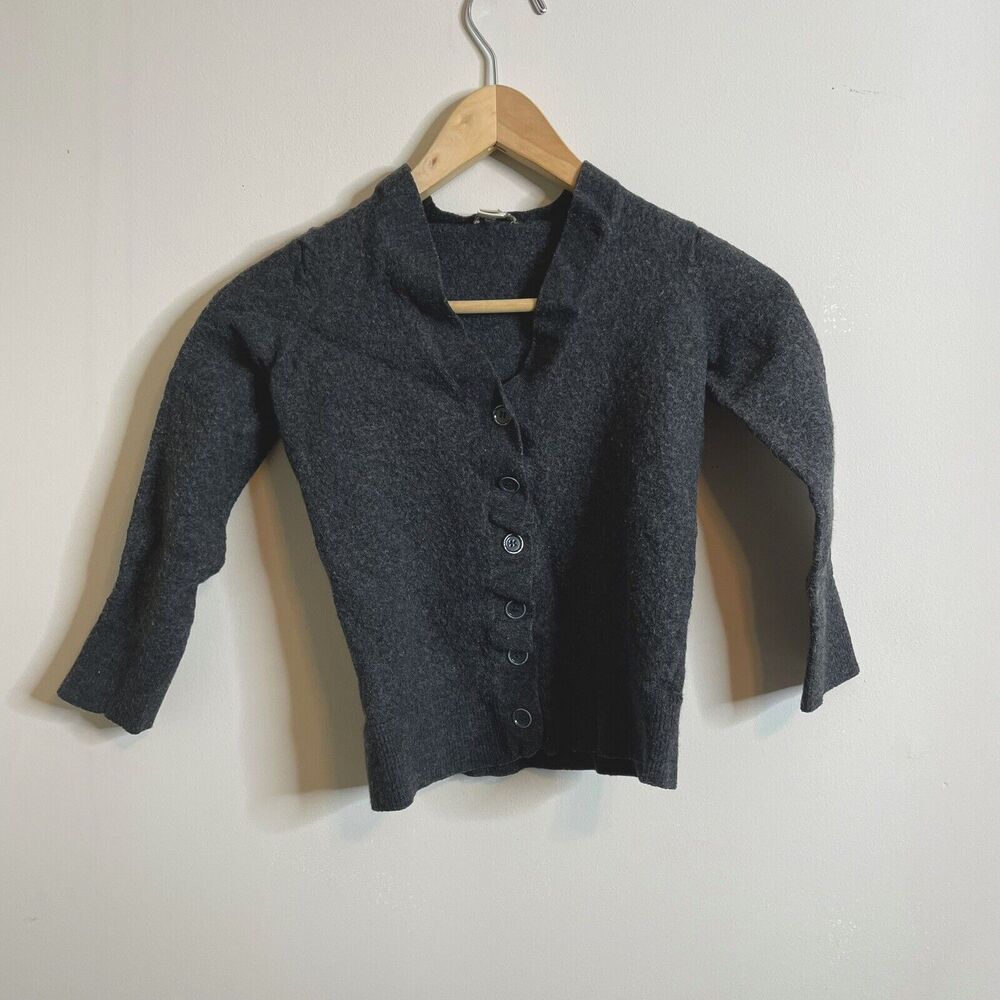 J Crew Girls Kids Gray Button Up Cardigan Sweater Size Medium